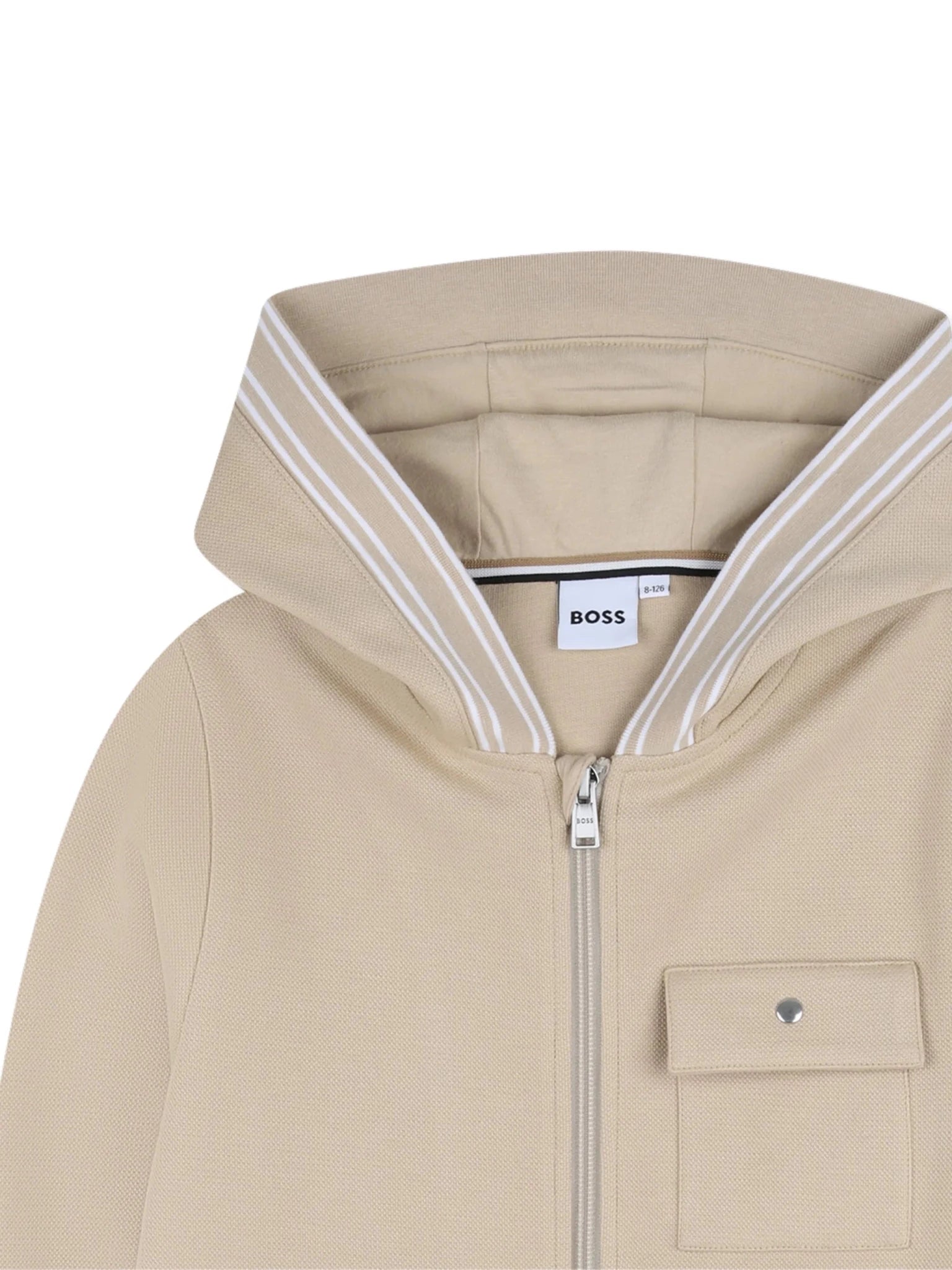BossLogo Hooded Zip Up Top3617166000255SAVANNA
