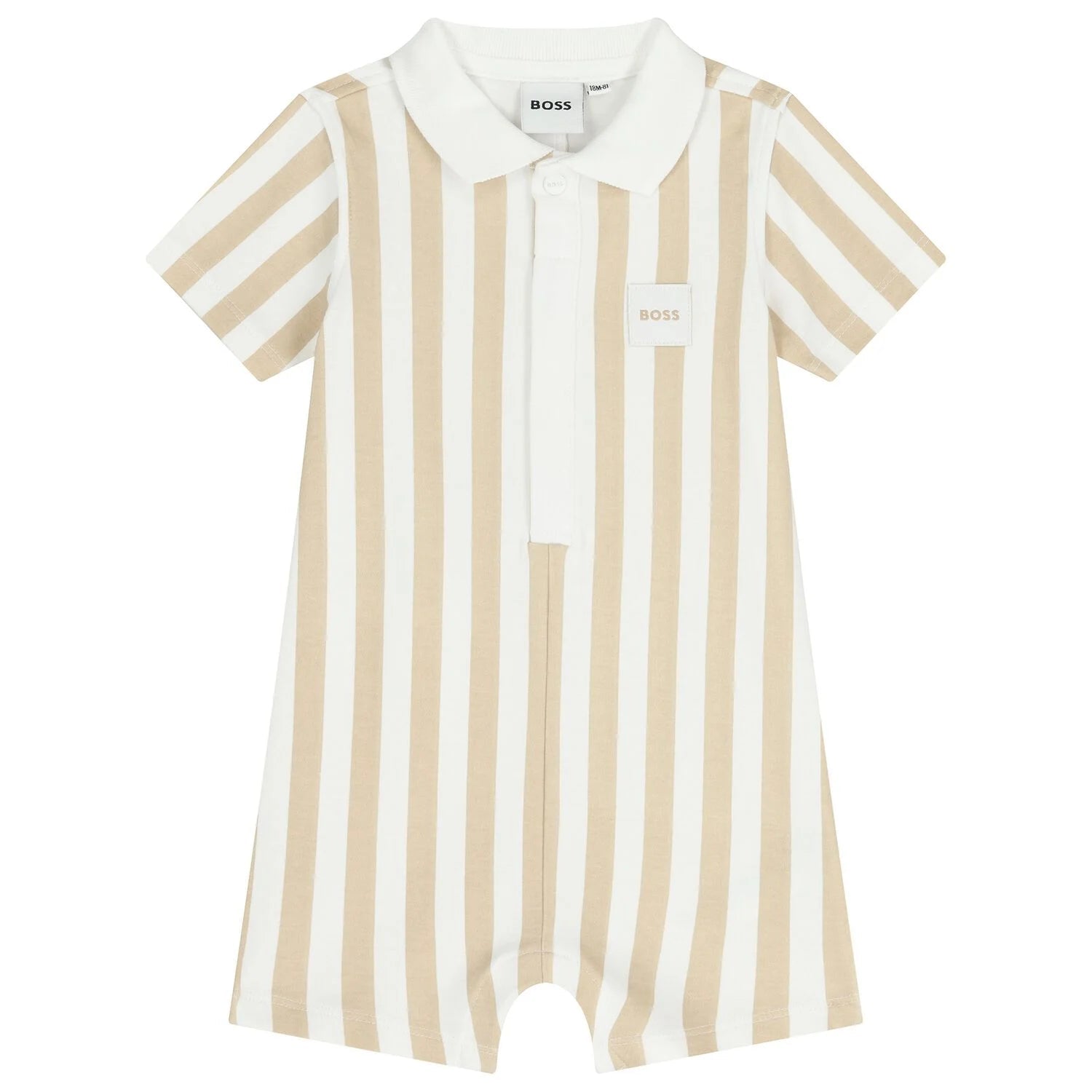 BossStriped Logo RomperSAVANNA