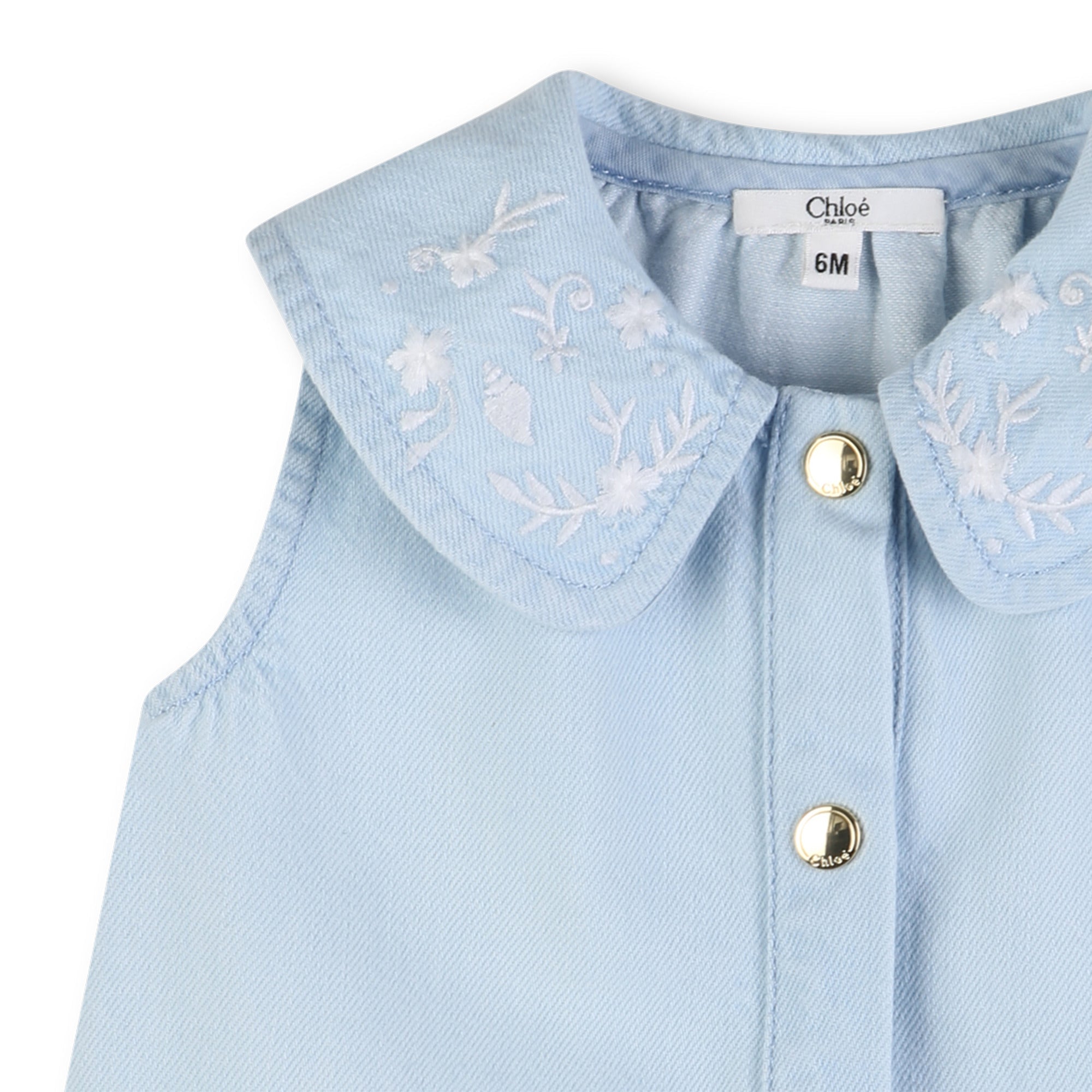 CHLOÉEmbroidered Denim Top3617165952784SAVANNA
