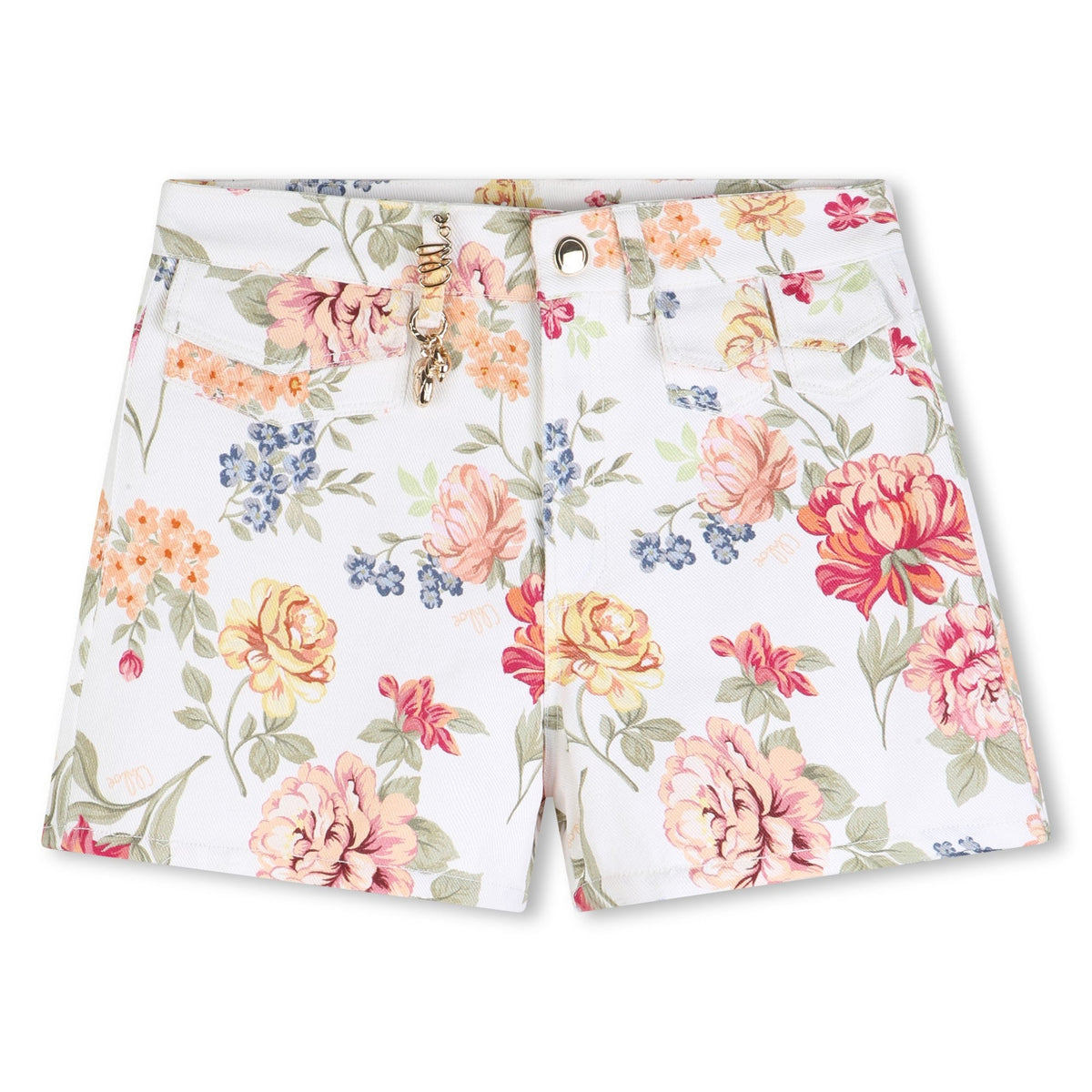CHLOÉFloral Charm Denim ShortsSAVANNA