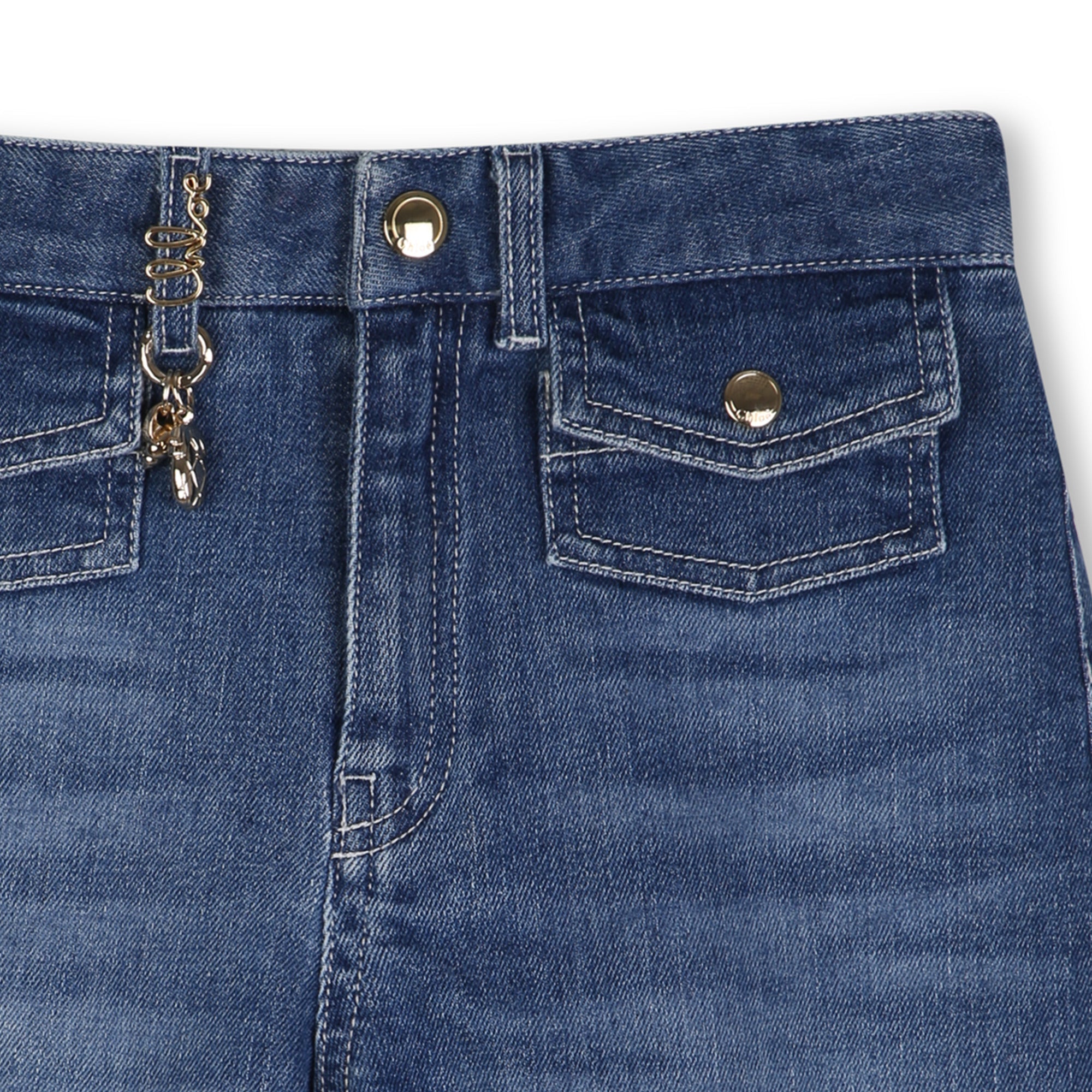CHLOÉFrayed Hems Denim Shorts3617165823688SAVANNA