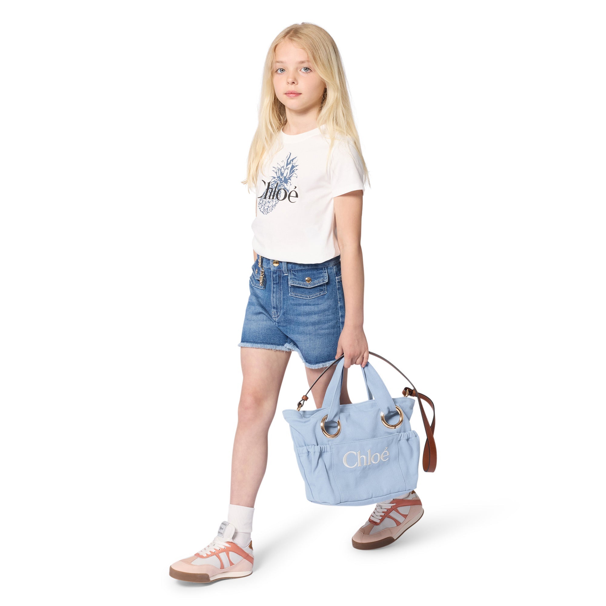 CHLOÉFrayed Hems Denim Shorts3617165823688SAVANNA