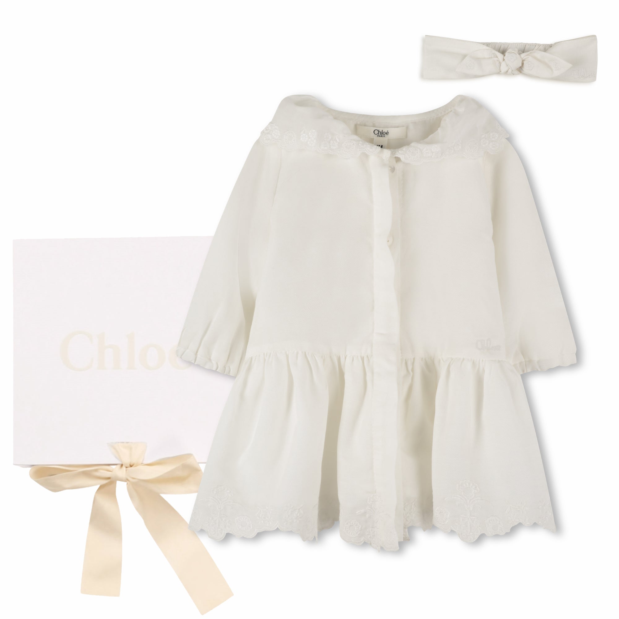 CHLOÉLogo Ruffled Dress3617165608605SAVANNA