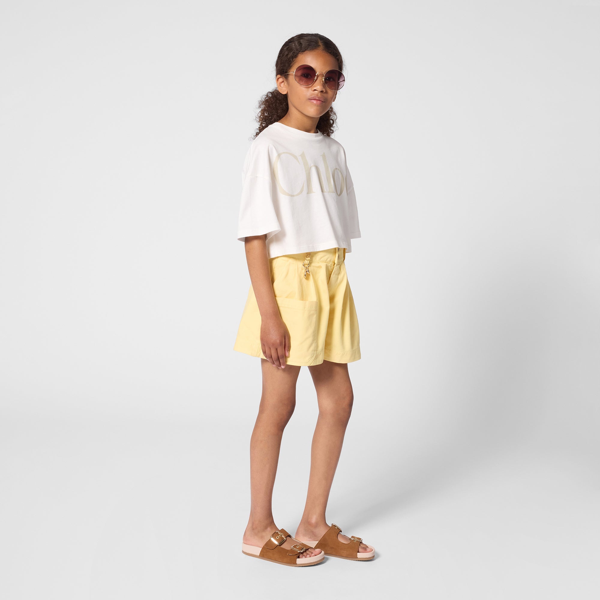CHLOÉPleated Charm Detail Shorts3617165797309SAVANNA