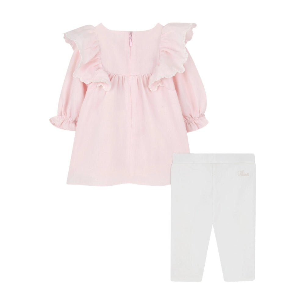 CHLOÉRuffled Dress and Leggings Set3617165526480SAVANNA