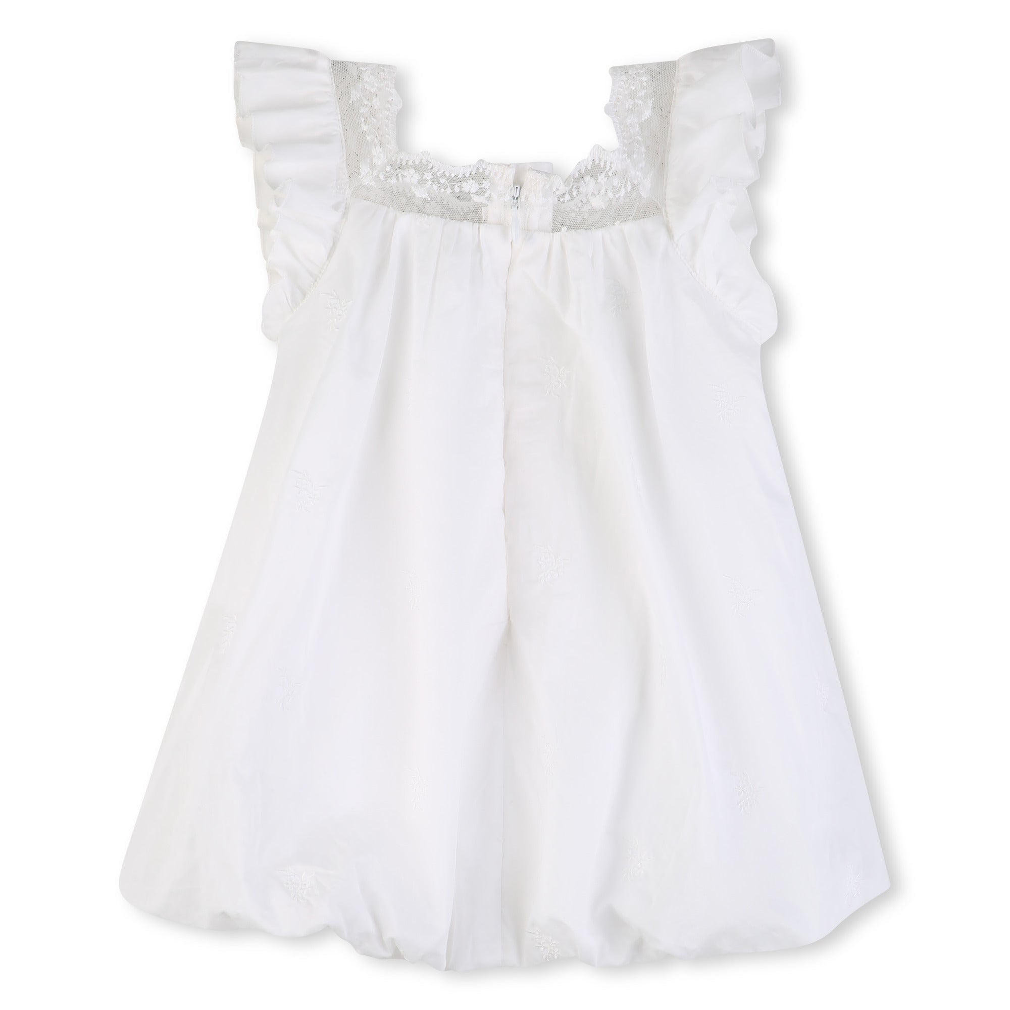 CHLOÉRuffled Lace Trim DressSAVANNA