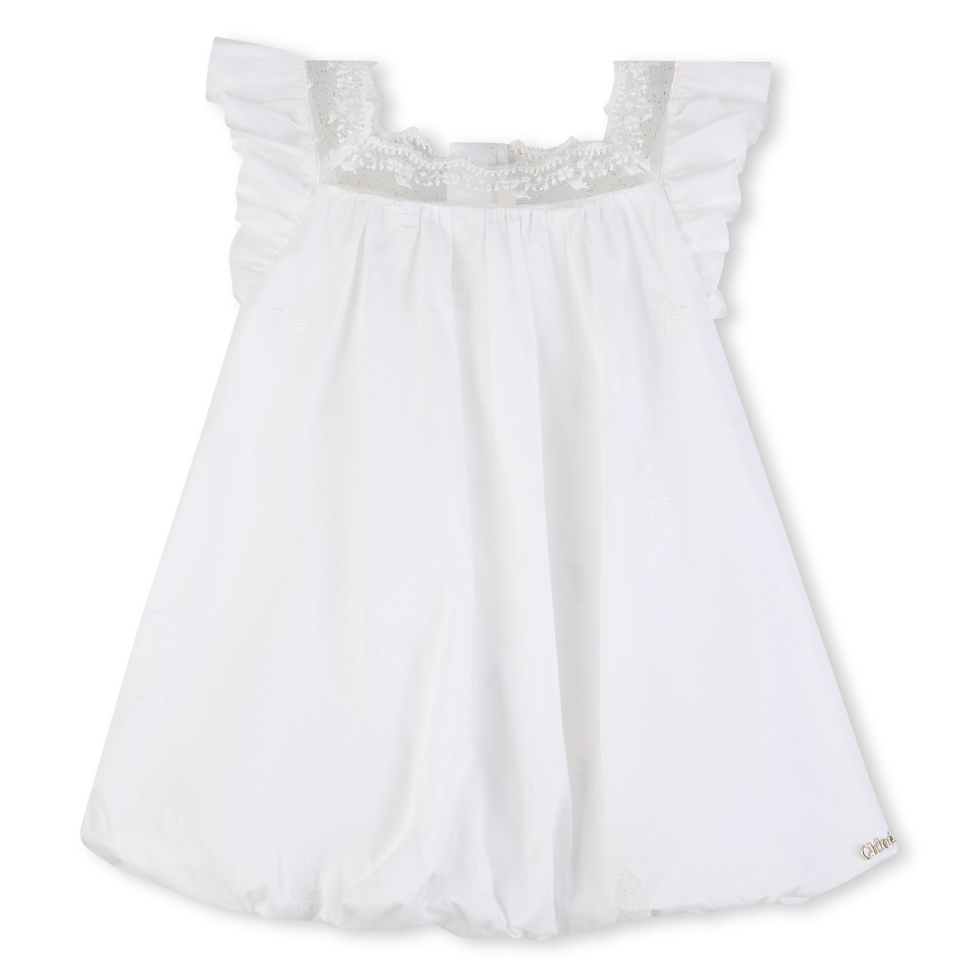 CHLOÉRuffled Lace Trim DressSAVANNA