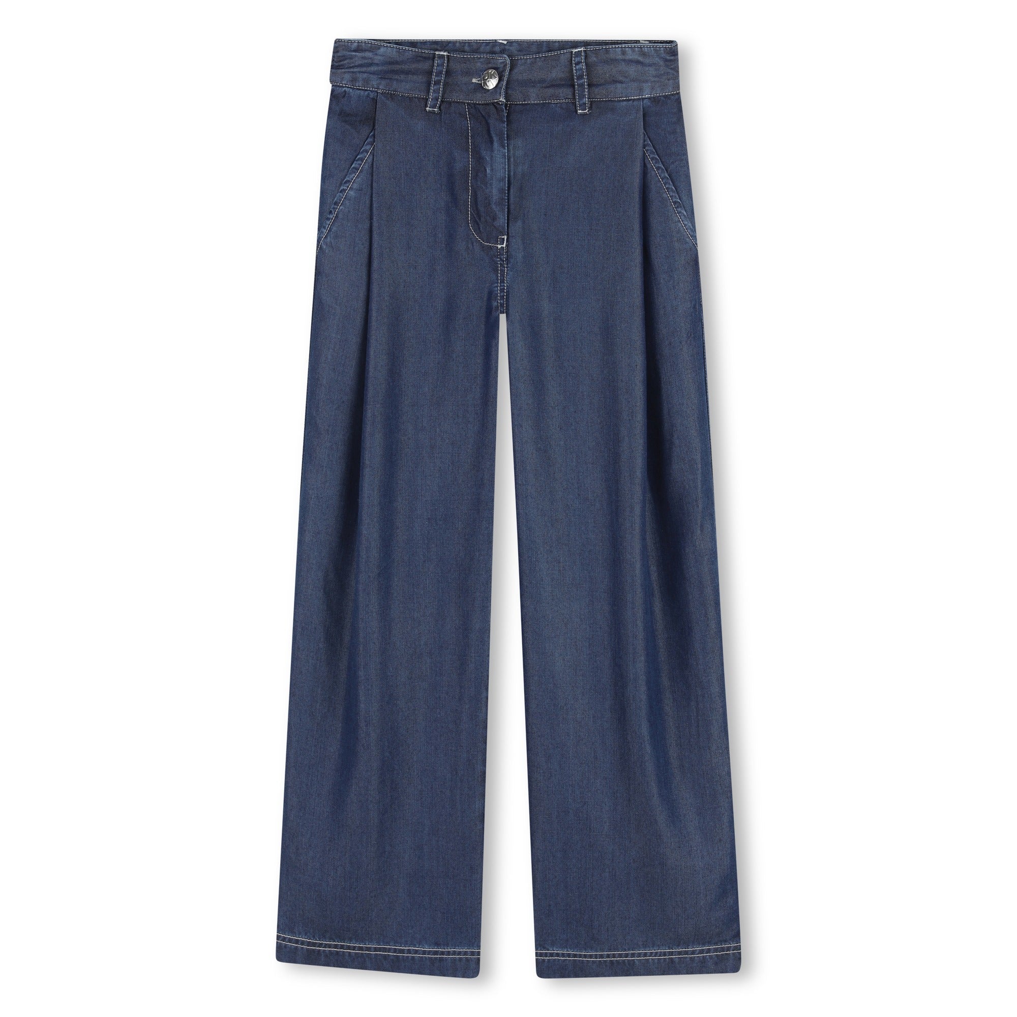 DKNYEmbroidered Logo Wide Trousers3617165857829SAVANNA