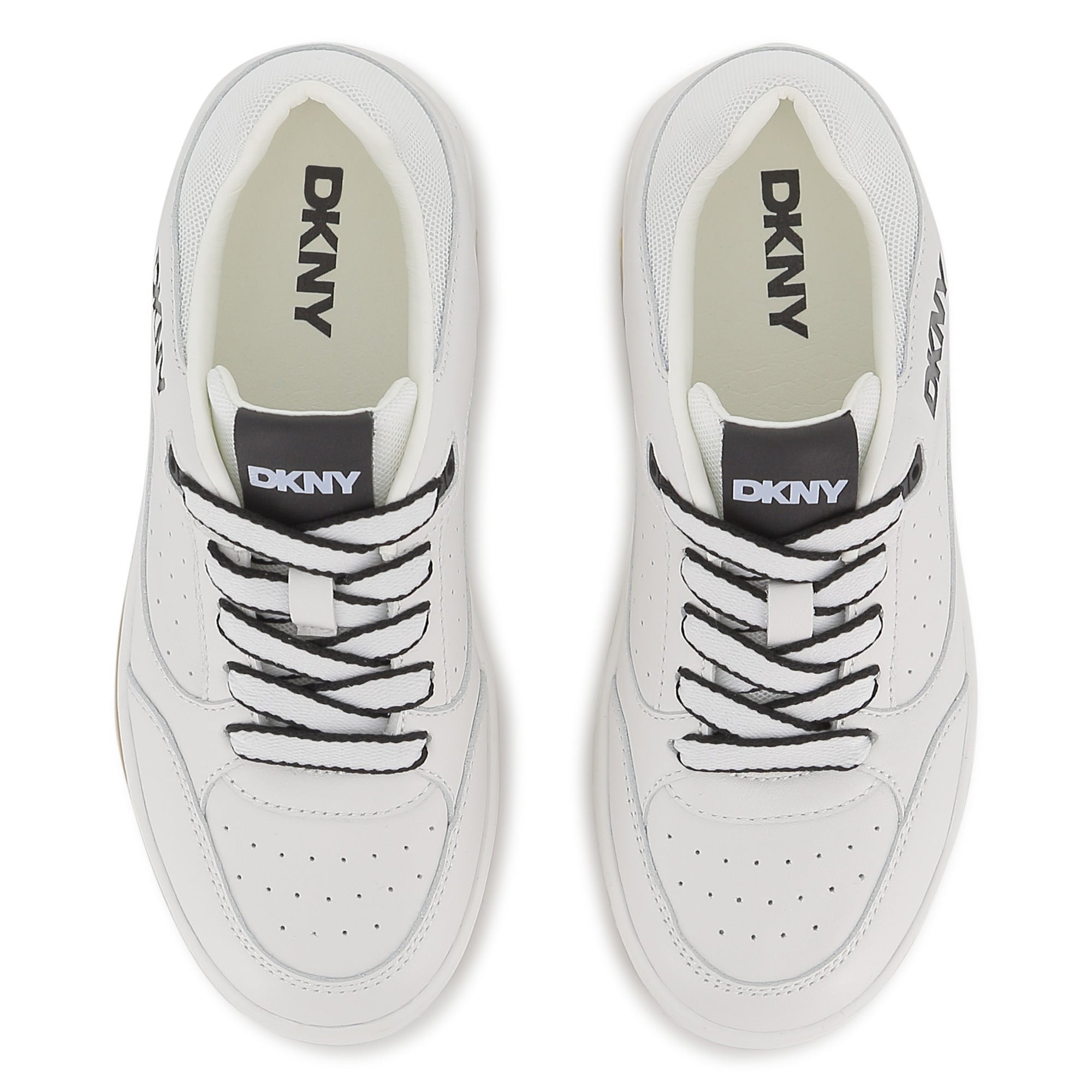 DKNYLeather Laced TrainersSAVANNA