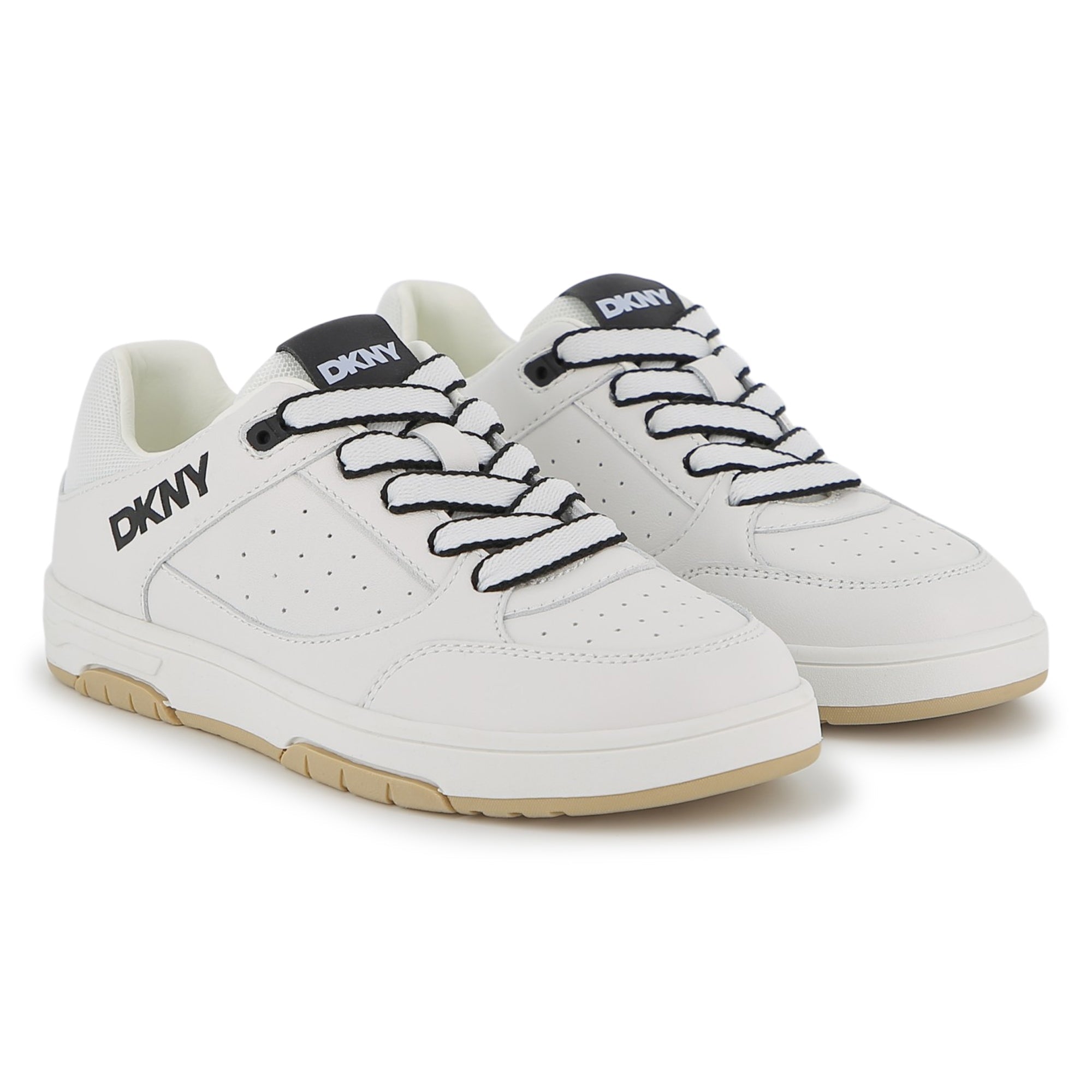 DKNYLeather Laced TrainersSAVANNA