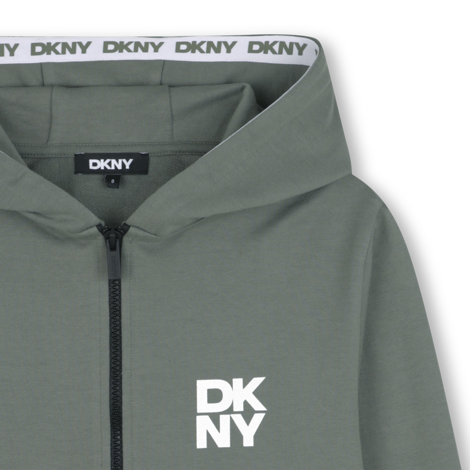 DKNYLogo Hooded Zip Up Top3617165658044SAVANNA