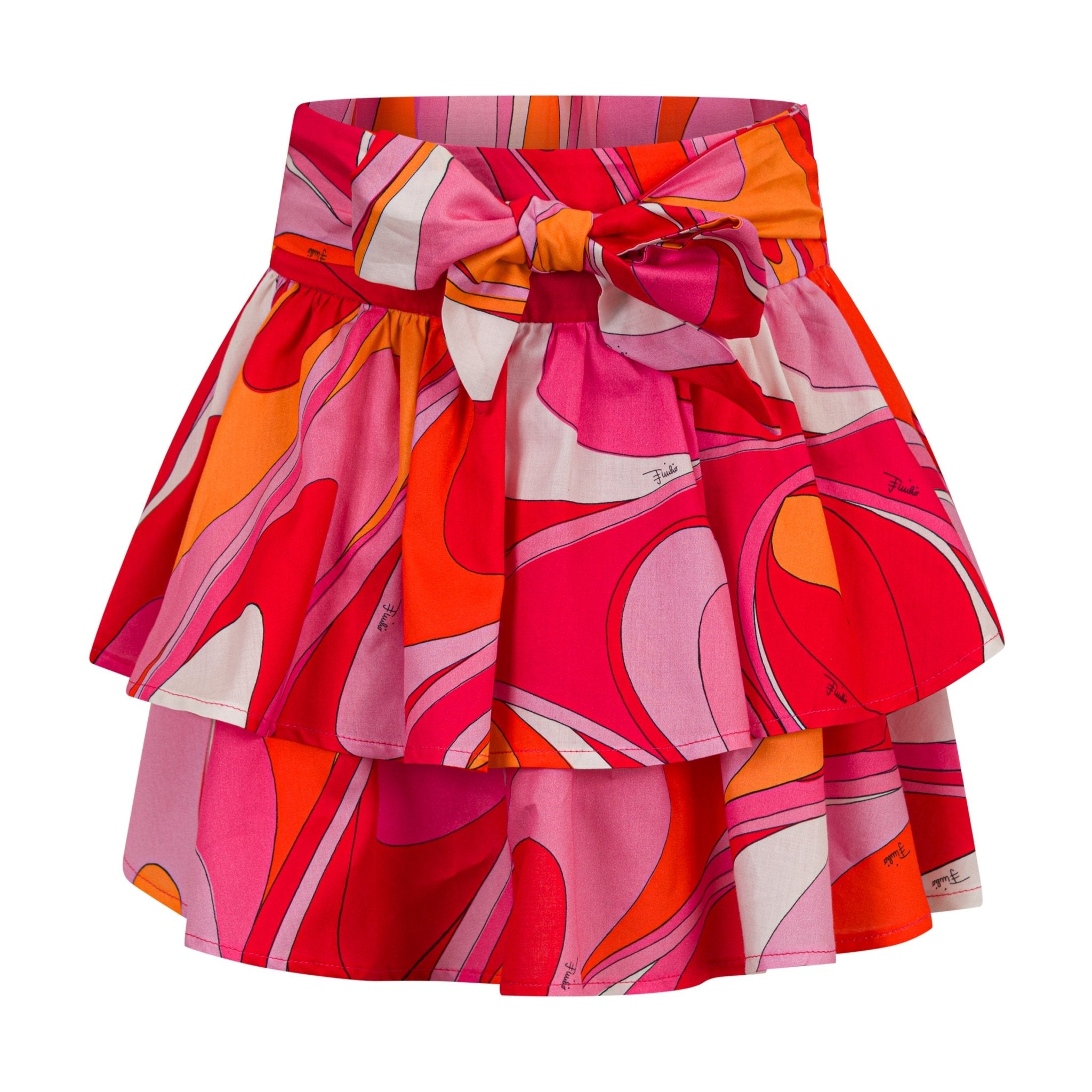 Emilio PucciOnde Print Tiered Skirt8059774190570SAVANNA