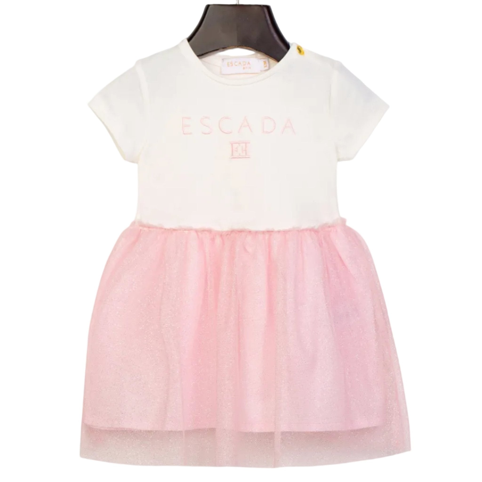 ESCADAEmbroidered Logo Tulle Dress4062176890768SAVANNA