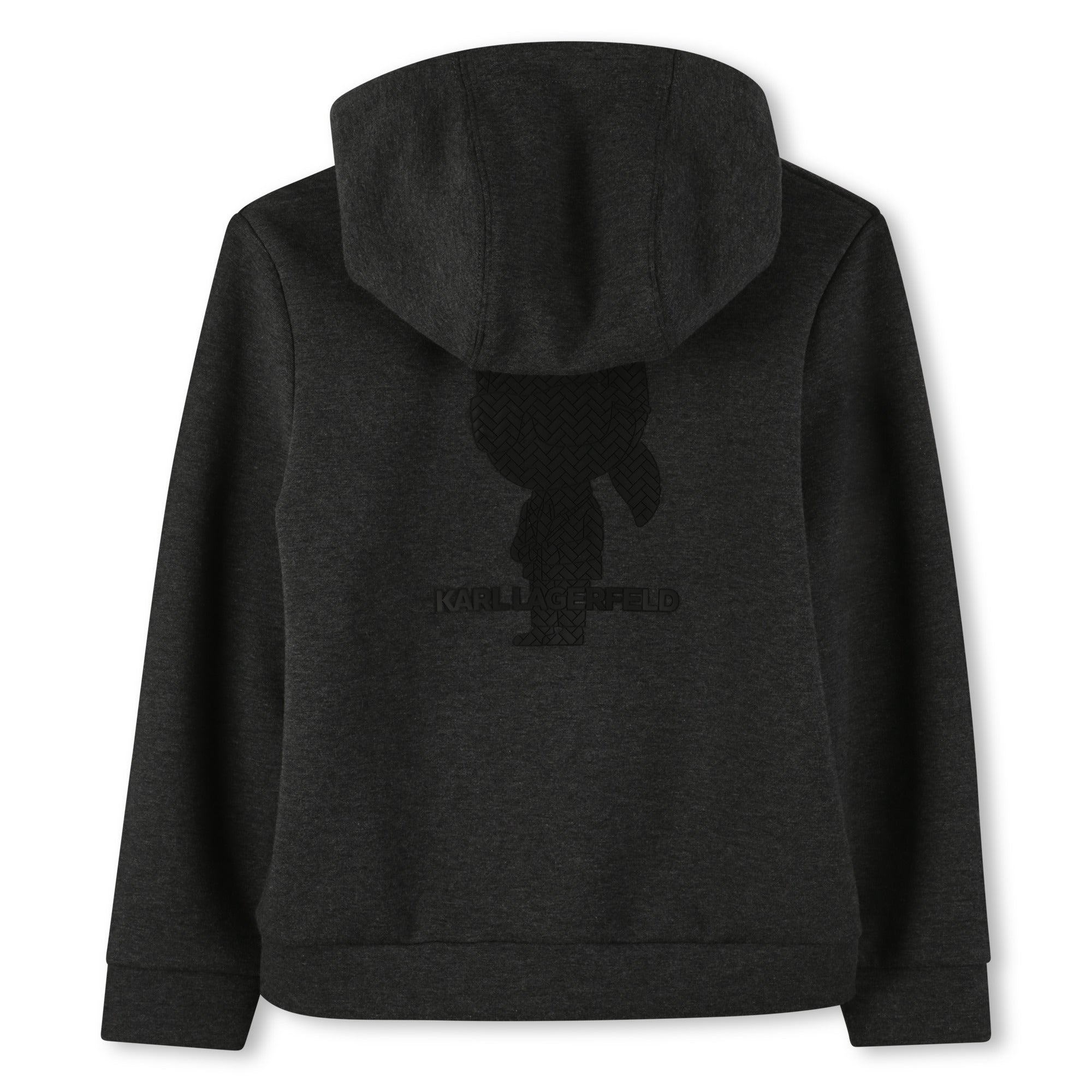 Karl LagerfeldLogo Hooded Zip Up TopSAVANNA