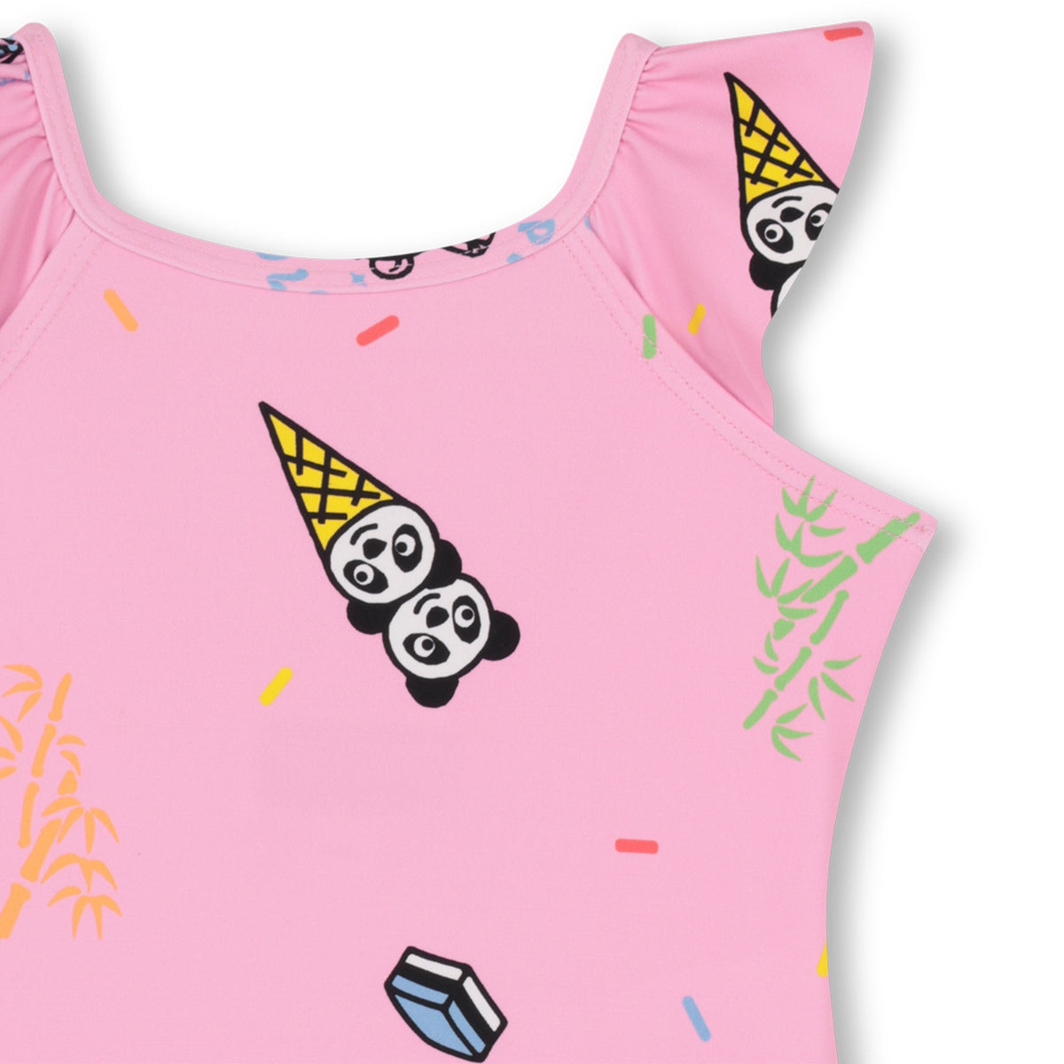 KENZORuffled Graphic Print Swimsuit3617165867002SAVANNA