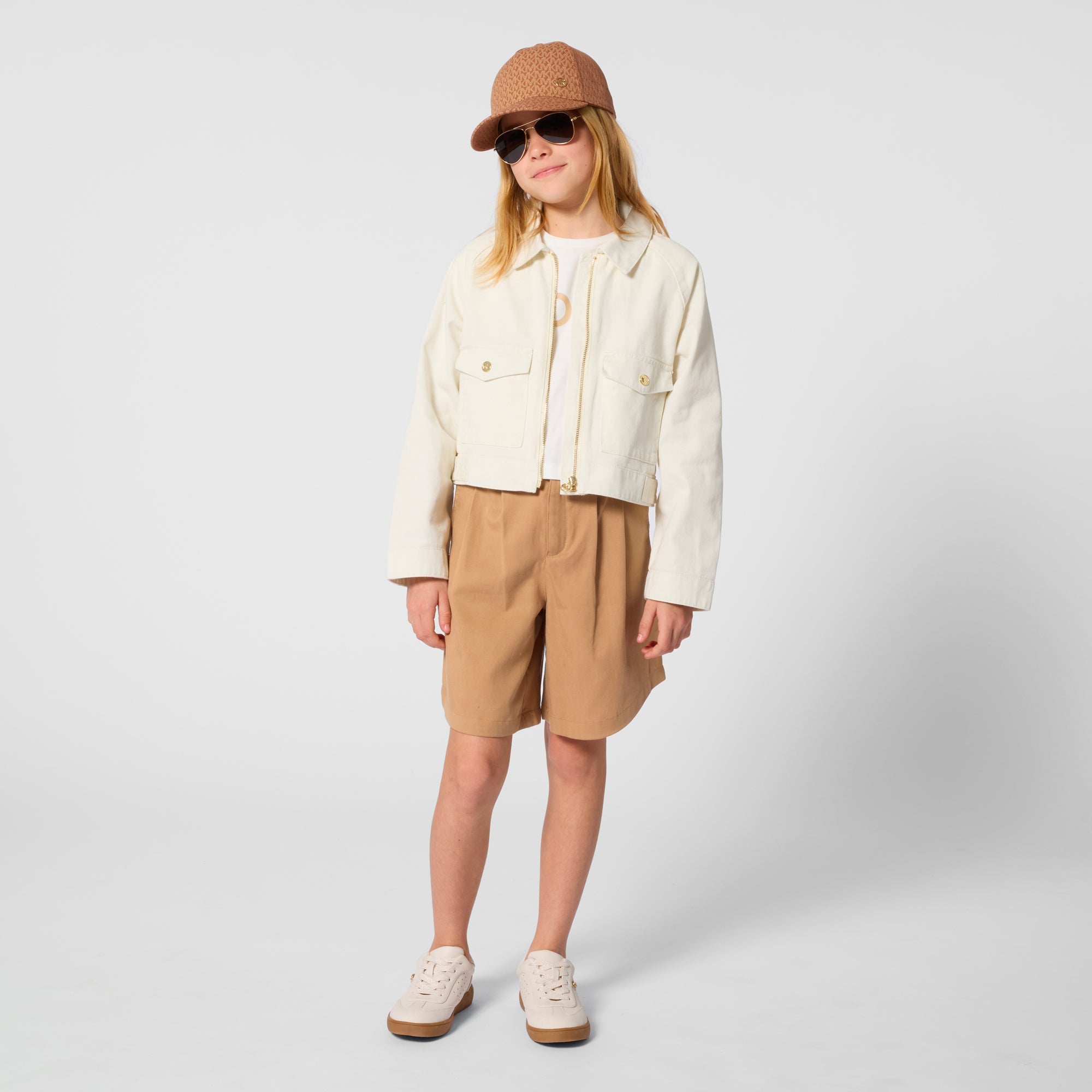 Michael KorsPleated Diagonal Pocket ShortsSAVANNA