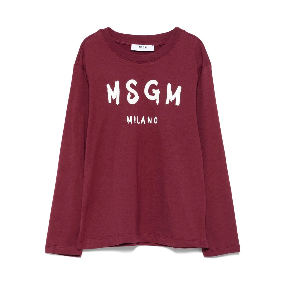 MSGMLogo Print Long Sleeve T-Shirt8051883399646SAVANNA