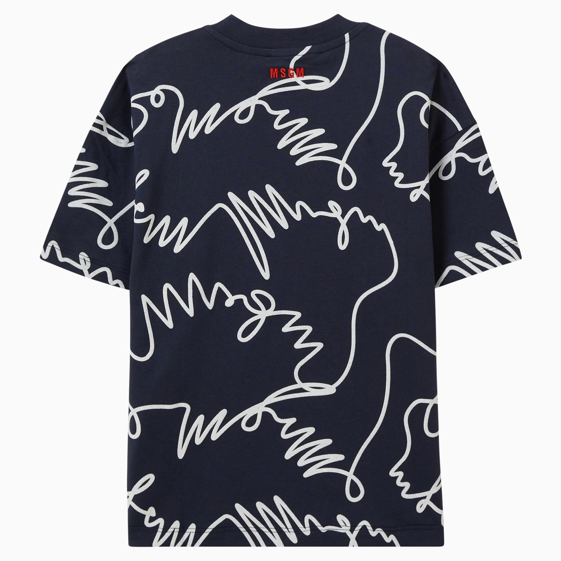 MSGMLogo Printed Abstract T-Shirt8051883442687SAVANNA