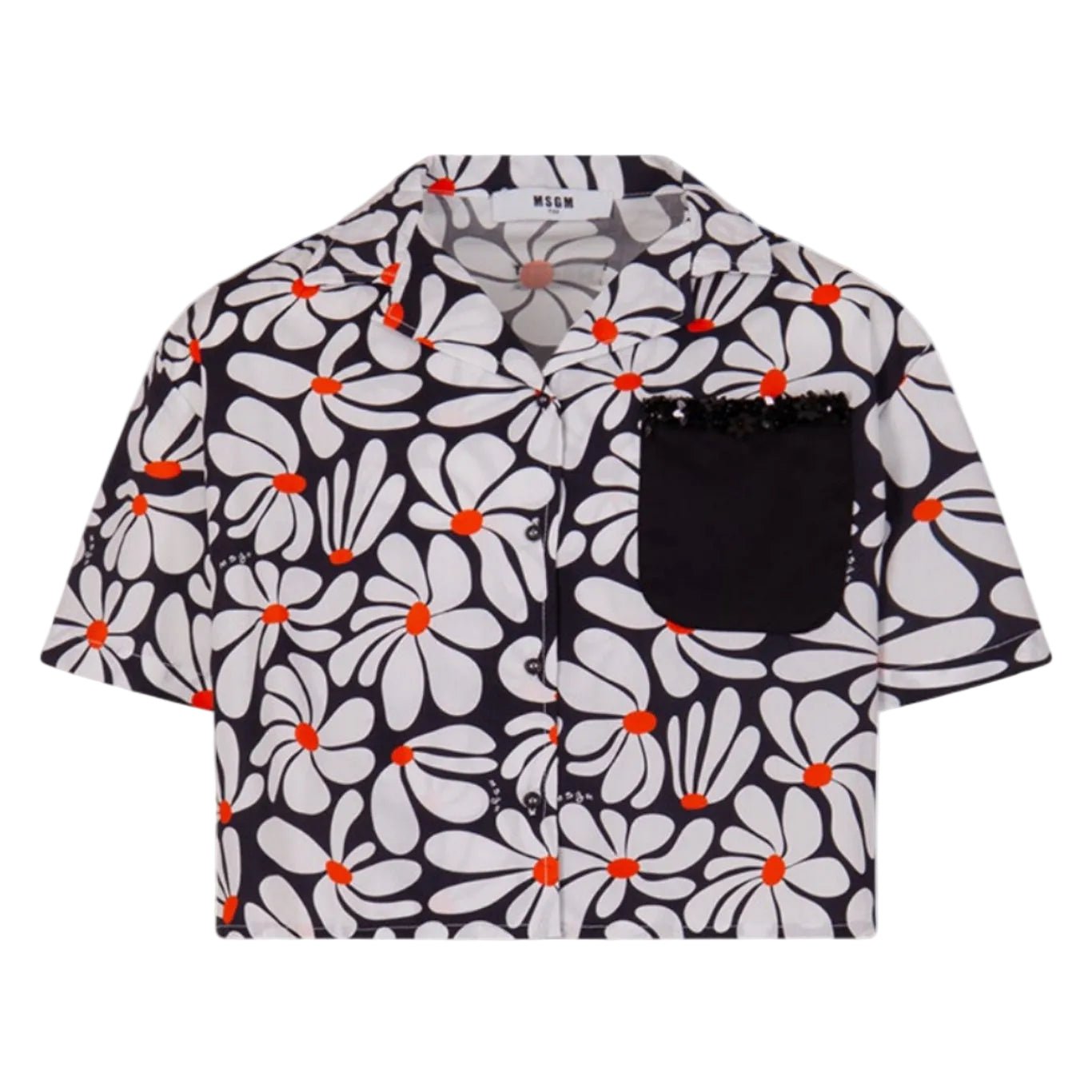 MSGMPoplin Flora Logo Shirt8051883429138SAVANNA
