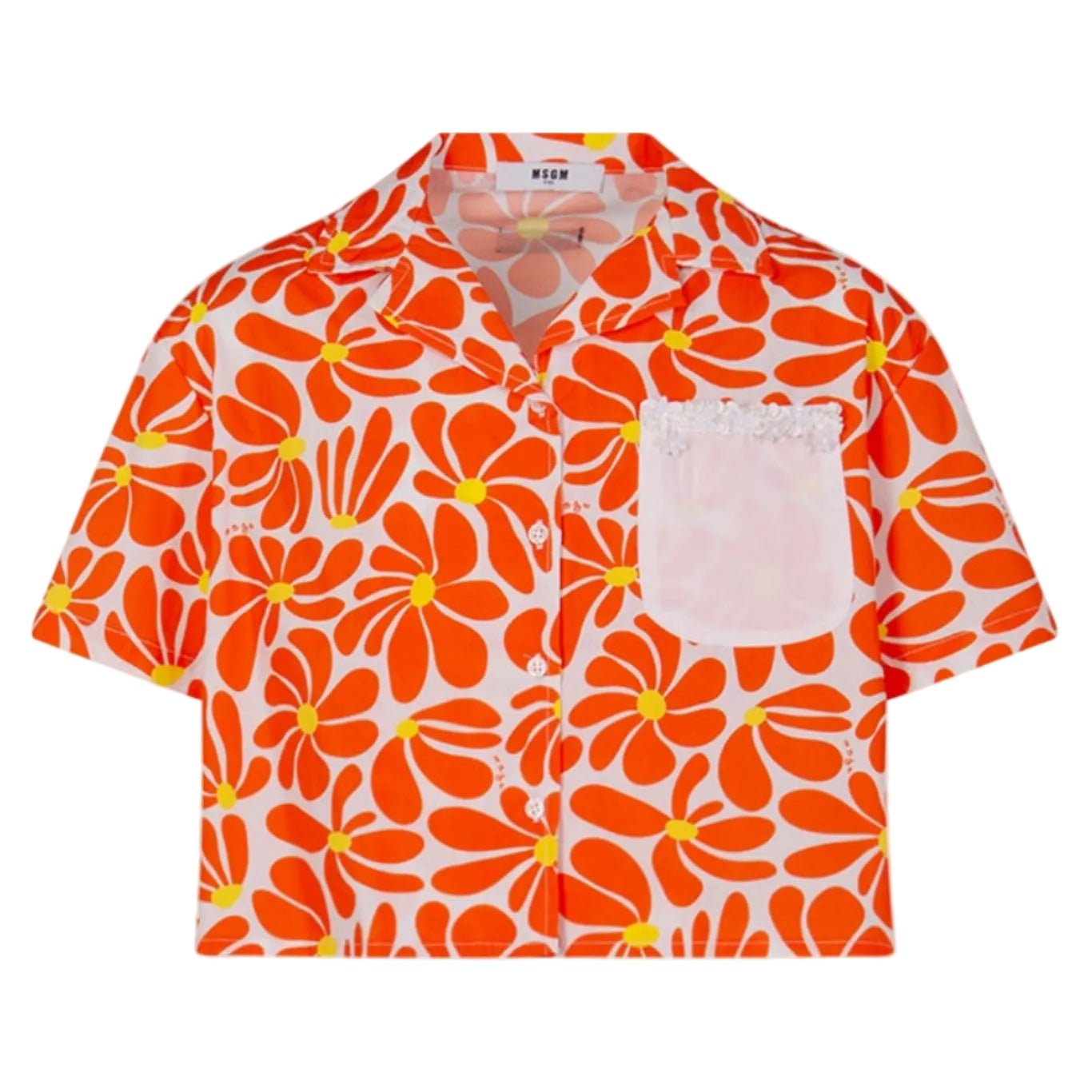MSGMPoplin Flora Logo Shirt8051883429190SAVANNA