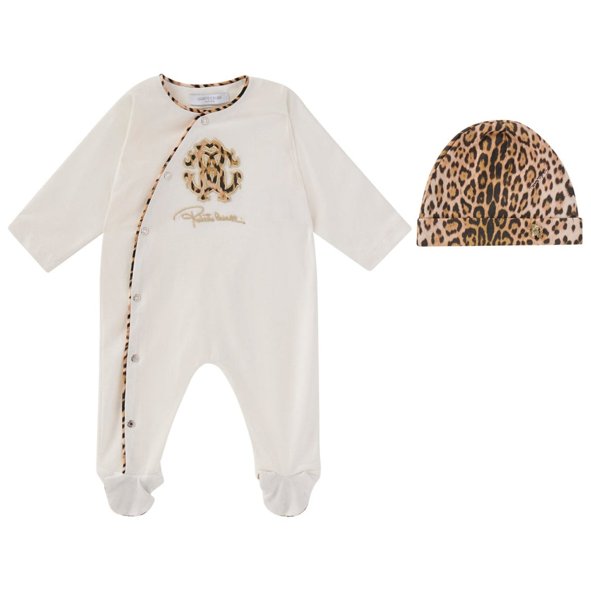 Roberto CavalliLeopard Embroidered Babygrow Set8053638914845SAVANNA