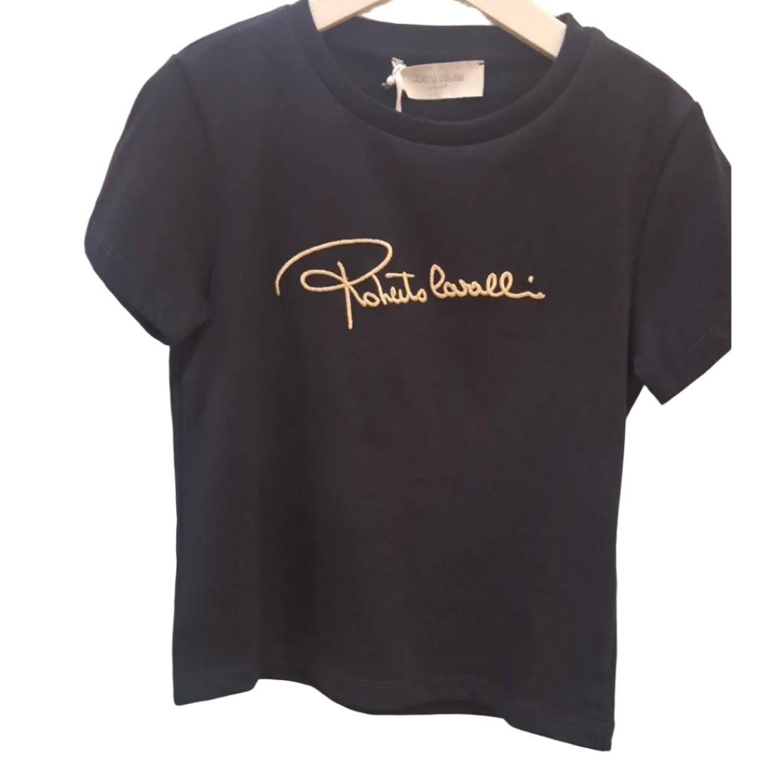 Roberto CavalliLogo Embellished T-Shirt8053638229437SAVANNA