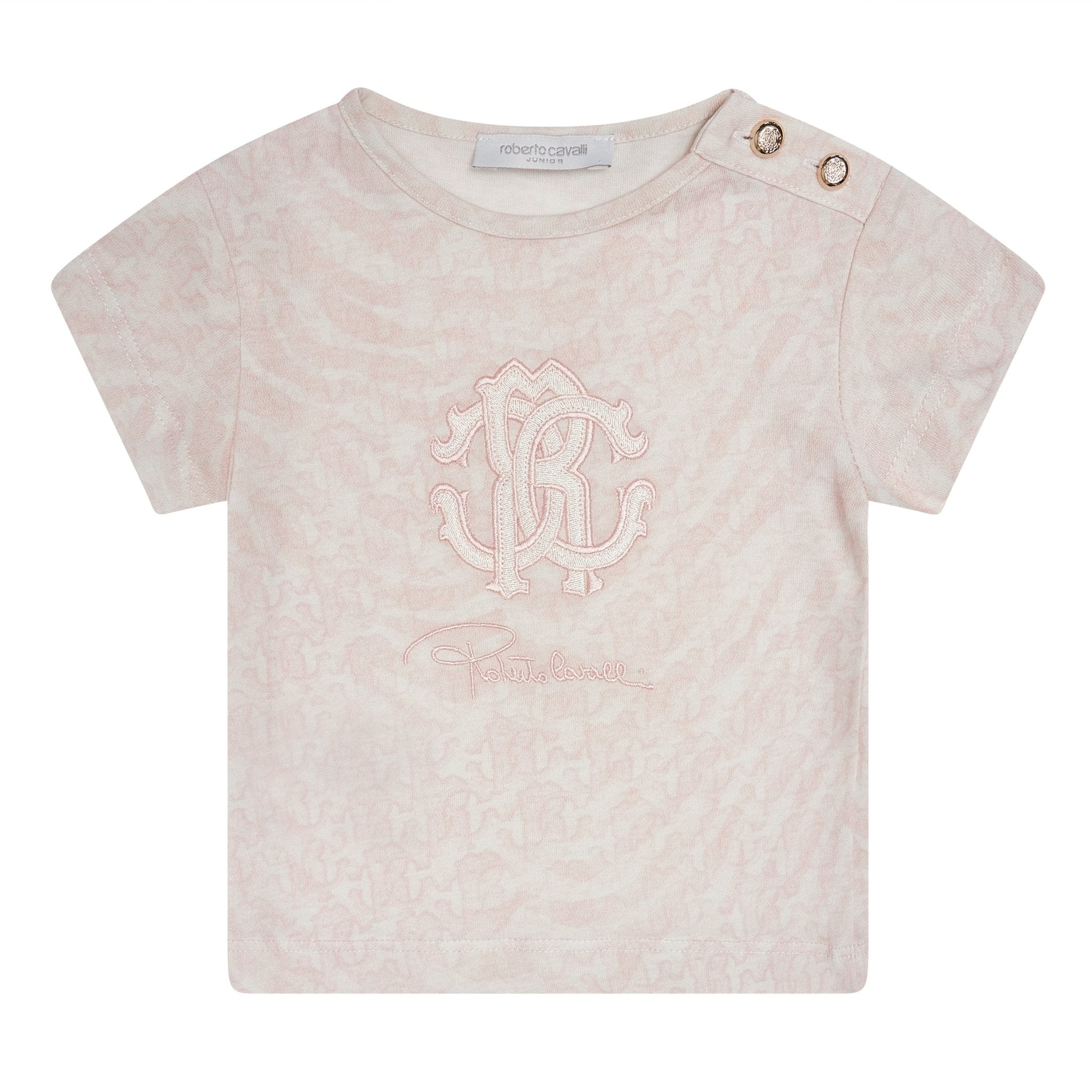 Roberto CavalliLogo Embroidered T-Shirt8053638358670SAVANNA