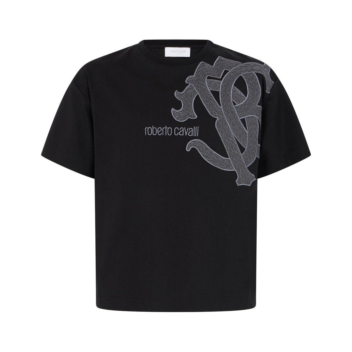 Roberto CavalliLogo Embroidered T-Shirt8053638775262SAVANNA