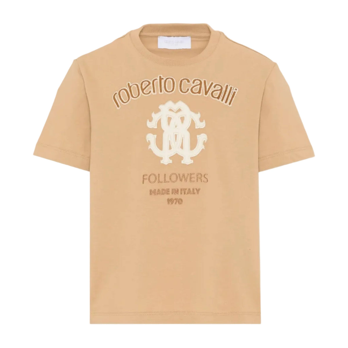 Roberto CavalliLogo Embroidered T-Shirt8053638775477SAVANNA