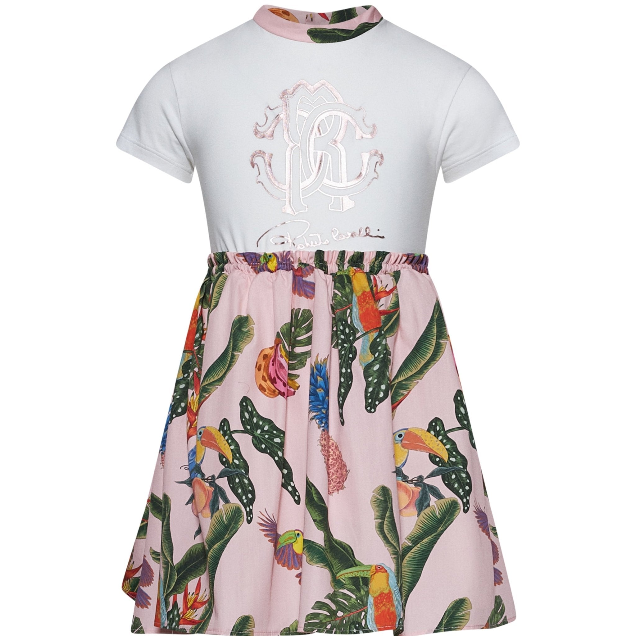 Roberto CavalliTropical Print Logo Dress8053638447251SAVANNA
