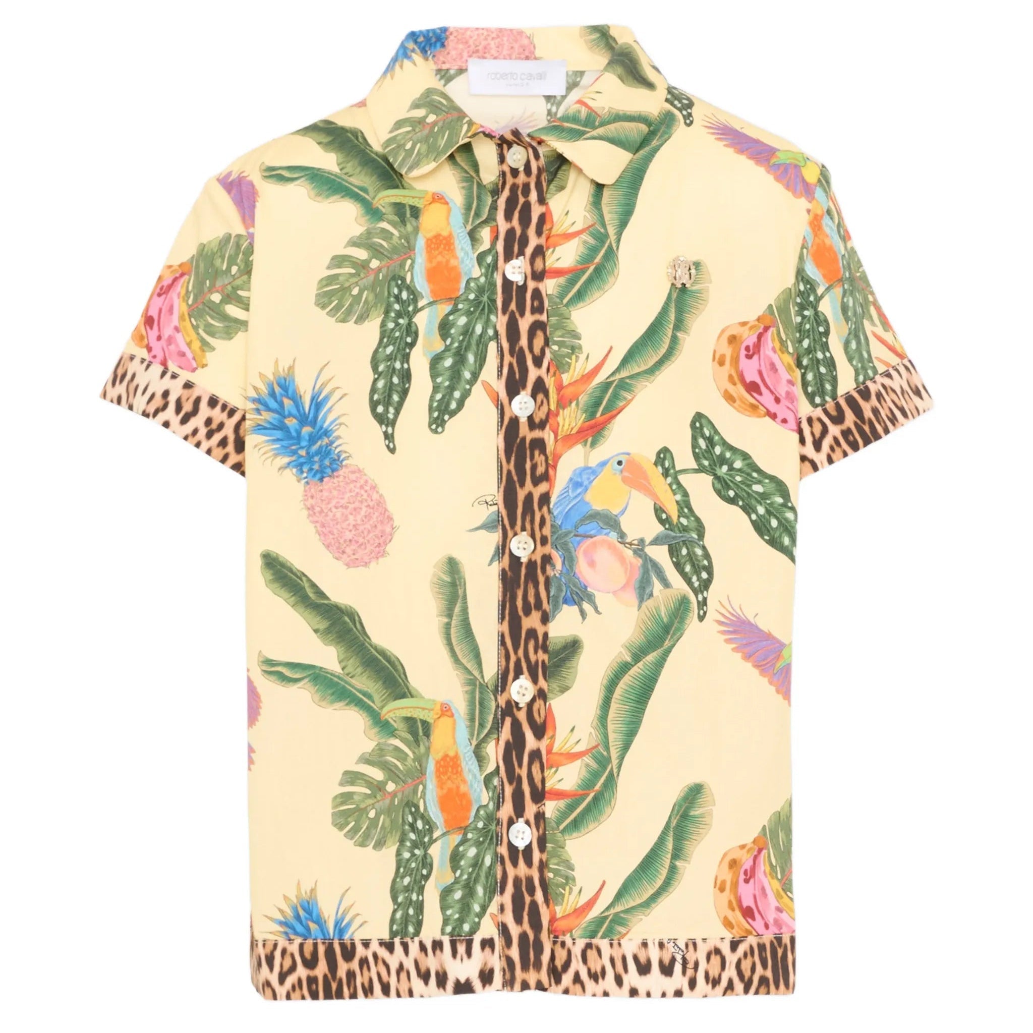 Roberto CavalliTropical Print Shirt8053638447473SAVANNA