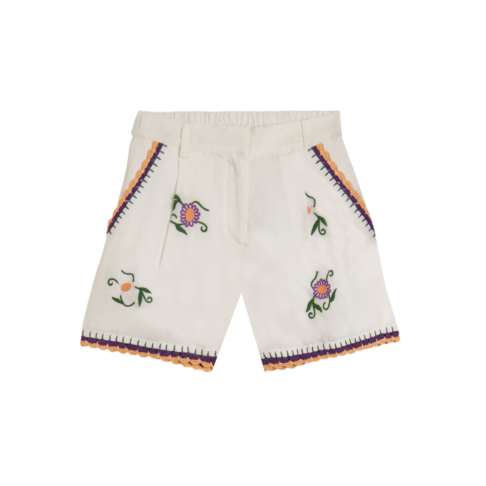 Stella McCartneyEmbroidered Linen - Blend Shorts8059774249421SAVANNA