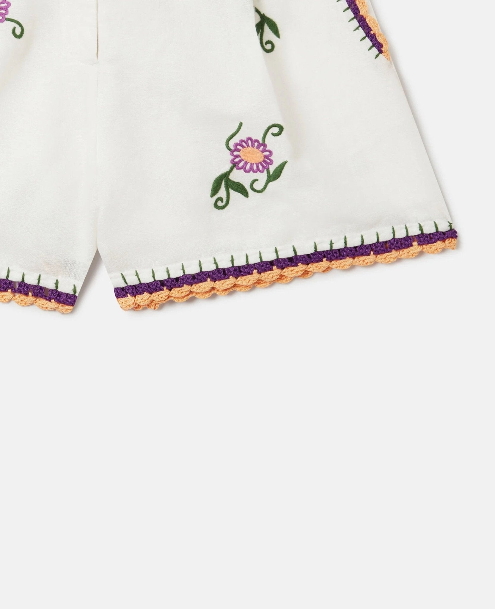 Stella McCartneyEmbroidered Linen - Blend Shorts8059774249421SAVANNA