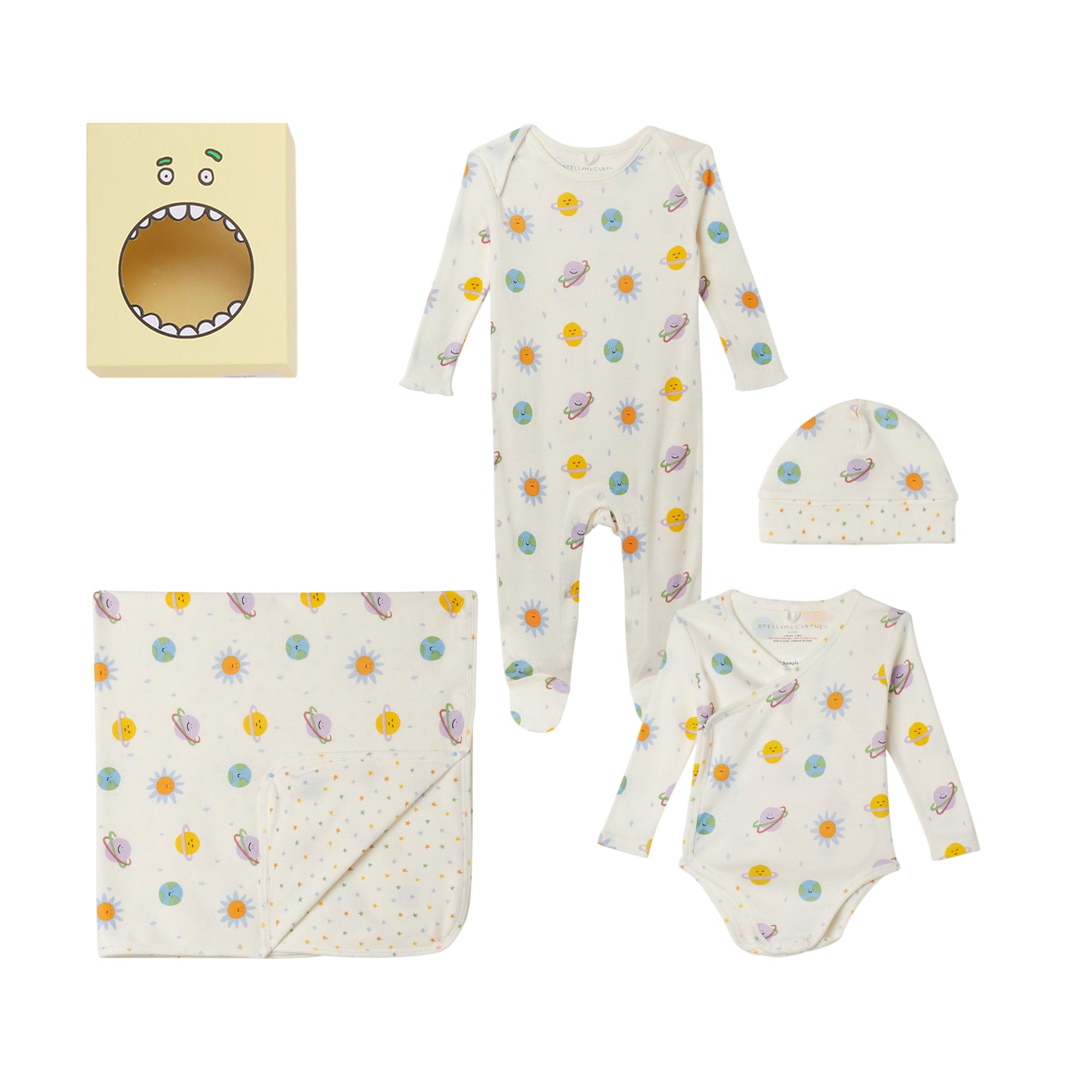 Stella McCartneyPlanets Printed Romper, Hat and Blanket Set8055178999511SAVANNA