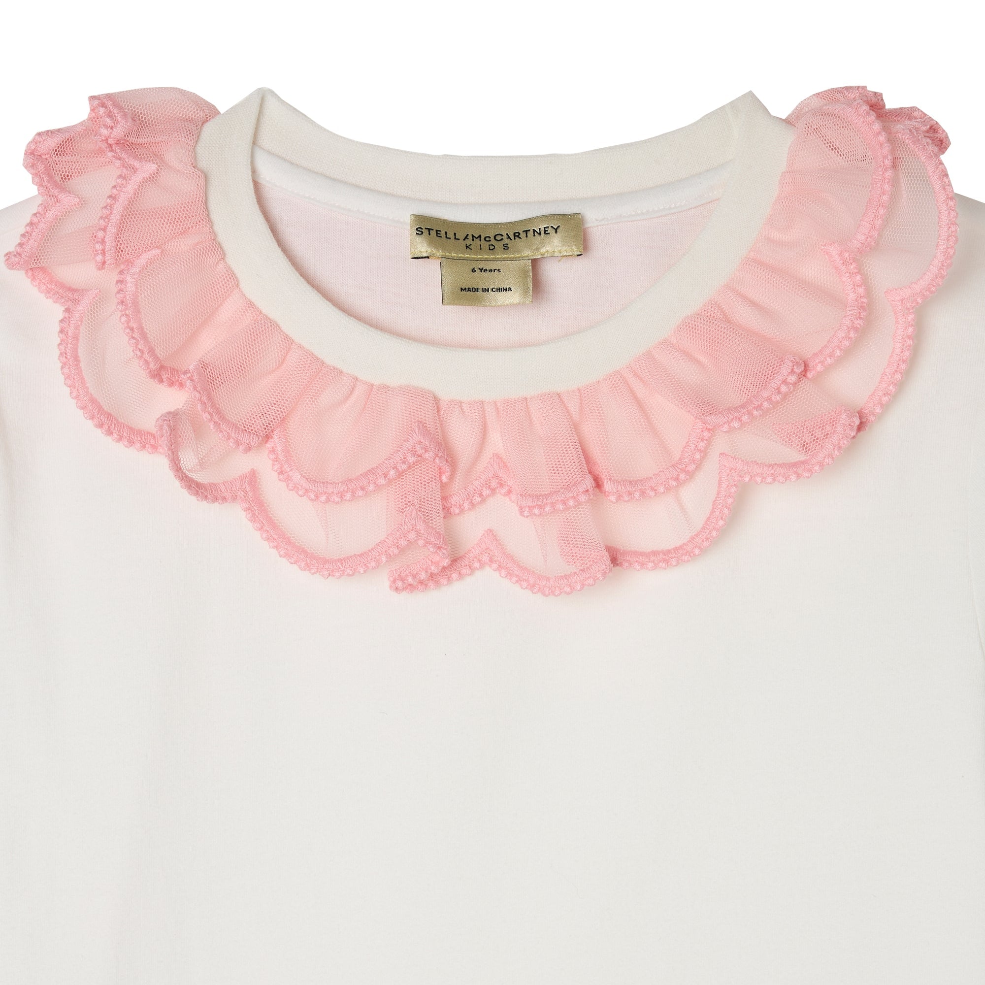 Stella McCartneyRuffled Logo T-ShirtSAVANNA