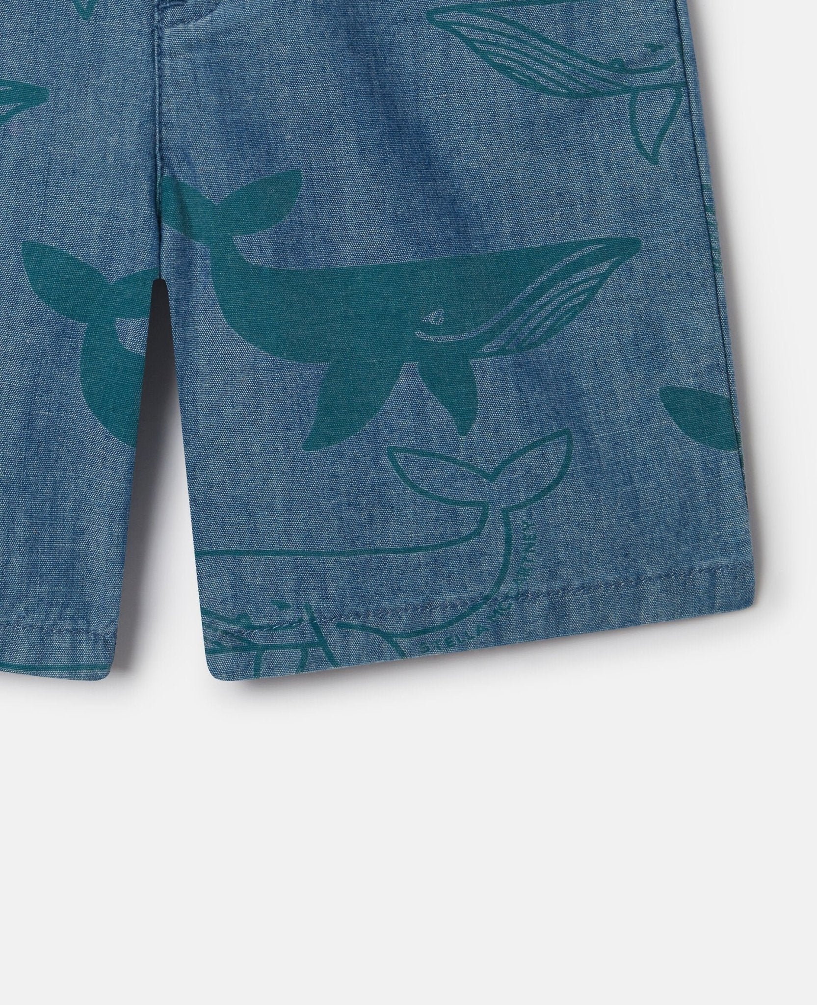 Stella McCartneyWhale Print Denim Shorts8059774251905SAVANNA