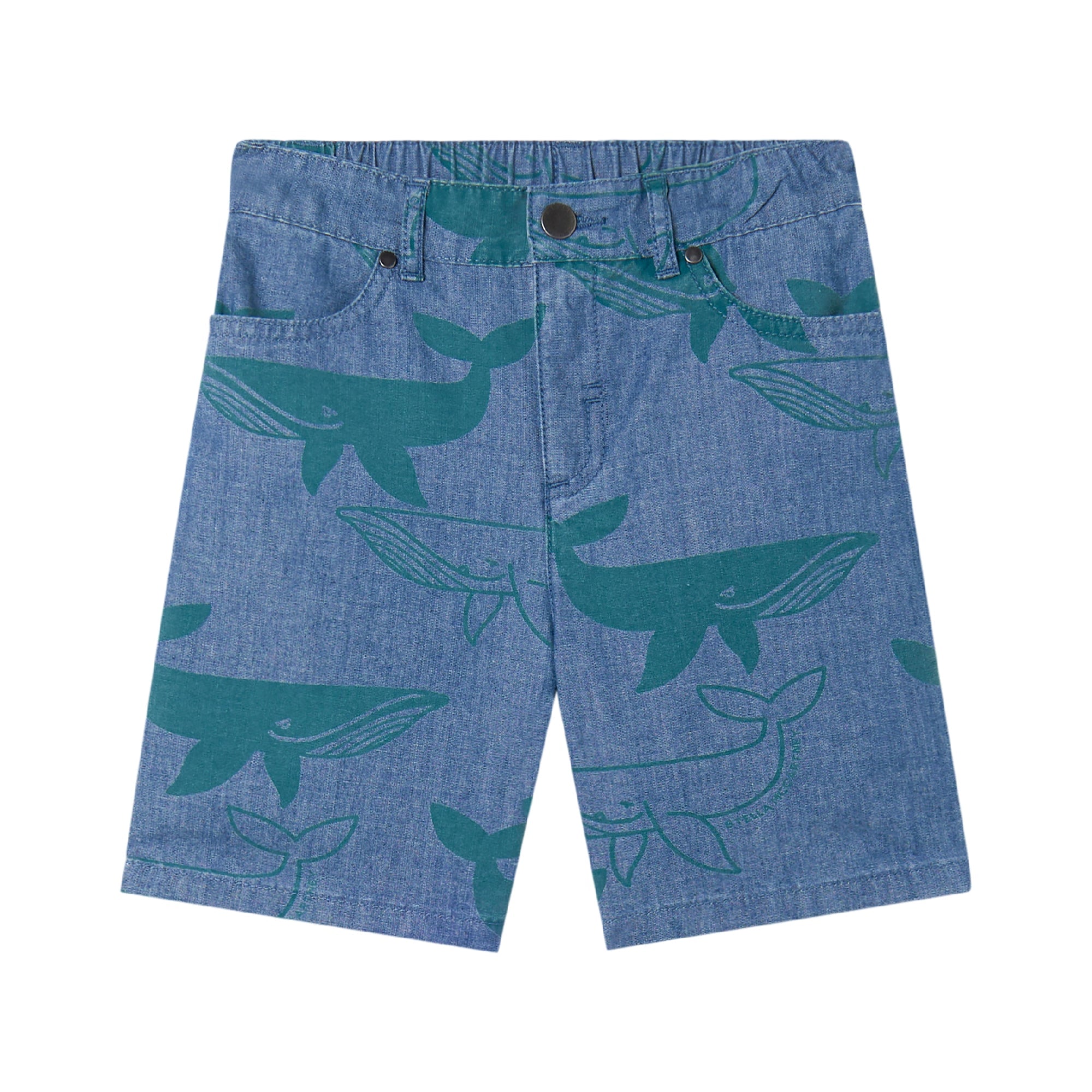 Stella McCartneyWhale Print Denim Shorts8059774251905SAVANNA
