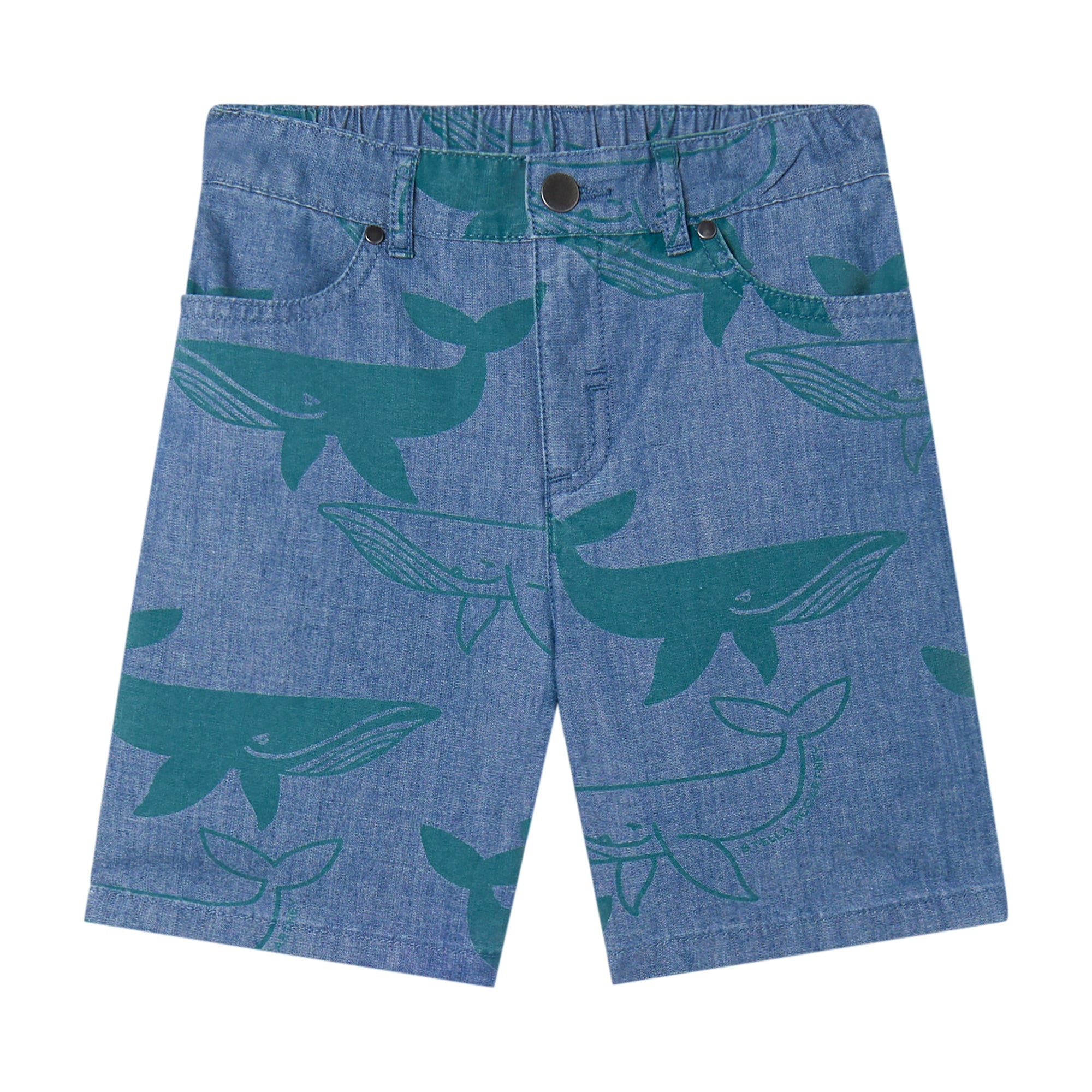Stella McCartneyWhale Print Denim Shorts8059774251905SAVANNA